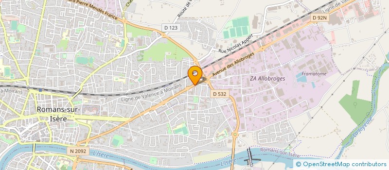 localisation de l'entreprise ASSOCIATION CULTURELLE ET ISLAMIQUE DE ROMANS ET SES ENVIRONS  ROMANS-SUR-ISERE