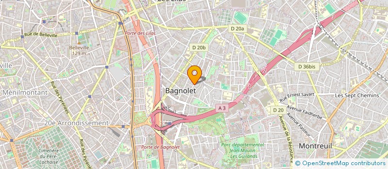 localisation de l'entreprise ASSOCIATION CULTURELLE ET MUSICALE TOMBOUCTOU à BAGNOLET