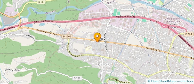 localisation de l'entreprise ASSOCIATION CULTURELLE ET SOCIALE  MARNAZ