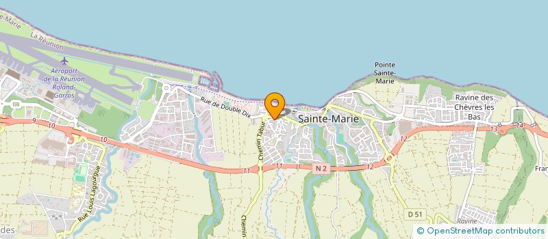 localisation de l'entreprise ASSOCIATION CULTURELLE ET SOCIALE DE L'OCEAN INDIEN à SAINTE-MARIE
