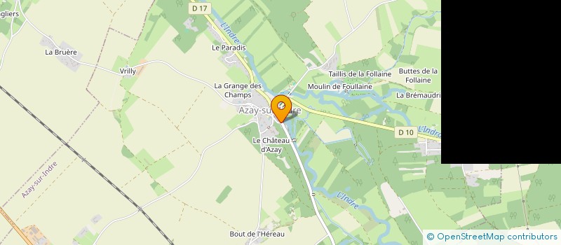 localisation de l'entreprise ASSOCIATION CULTURELLE ET SPORTIVE D'AZAY SUR INDRE  AZAY-SUR-INDRE