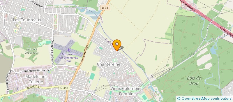 localisation de l'entreprise ASSOCIATION CULTURELLE ET SPORTIVE DE CHANTEREINE à CHELLES