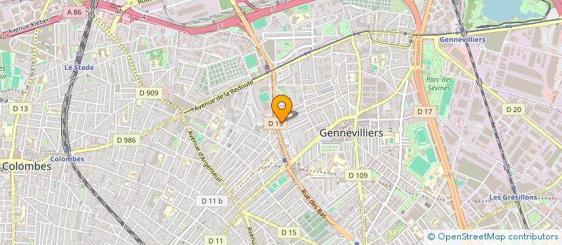 localisation de l'entreprise ASSOCIATION CULTURELLE ET SPORTIVE DE GENNEVILLIERS à GENNEVILLIERS