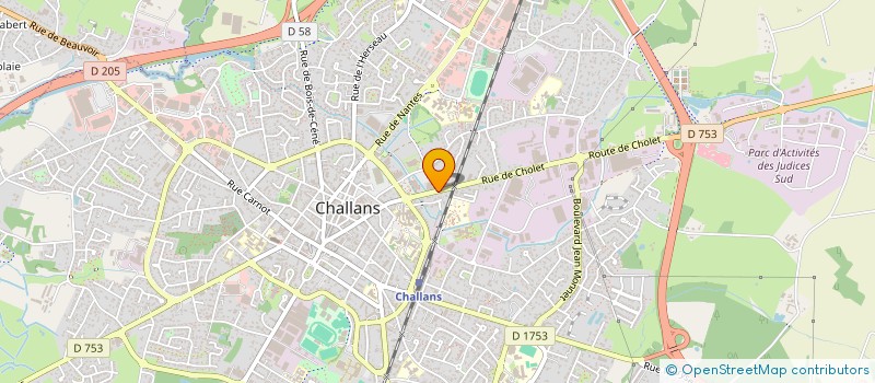 localisation de l'entreprise ASSOCIATION CULTURELLE ET SPORTIVE DE HAPKIDO TRADITIONNEL ET DISCIPLINES ASSOCIEES à CHALLANS