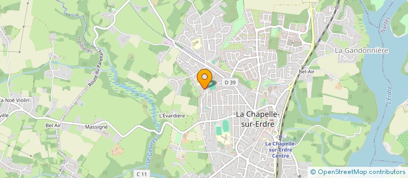 localisation de l'entreprise ASSOCIATION CULTURELLE ET SPORTIVE DE L'ECOLE ELEMENTAIRE BEAUSOLEIL  LA CHAPELLE-SUR-ERDRE