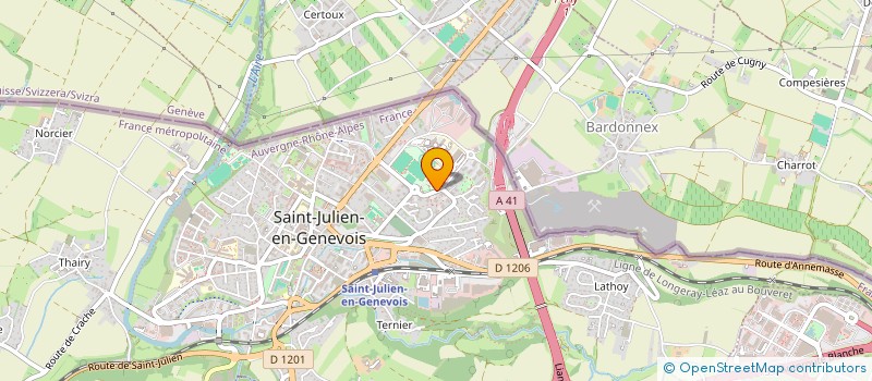localisation de l'entreprise ASSOCIATION CULTURELLE ET SPORTIVE DE L'ECOLE ELEMENTAIRE DU PUY SAINT MARTIN à SAINT-JULIEN-EN-GENEVOIS