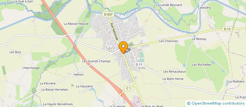 localisation de l'entreprise ASSOCIATION CULTURELLE ET SPORTIVE DE L'ECOLE PUBLIQUE DOCMAELIENNE  SAINT-DOMINEUC