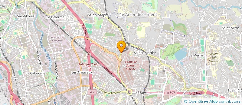 localisation de l'entreprise ASSOCIATION CULTURELLE ET SPORTIVE DES JEUNES DU VIEUX MOULIN  MARSEILLE