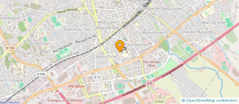 localisation de l'entreprise ASSOCIATION CULTURELLE ET SPORTIVE DES PERSONNELS DU LYCEE FREDERIC MISTRAL (A.C.S)  NIMES