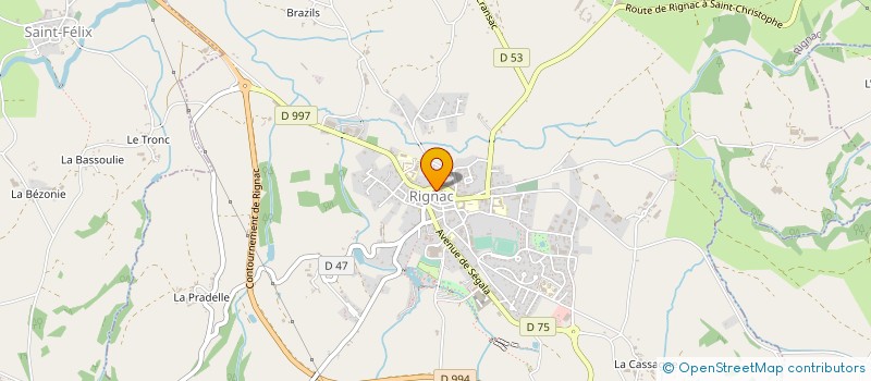 localisation de l'entreprise ASSOCIATION CULTURELLE FARRA Y CULTURA  RIGNAC