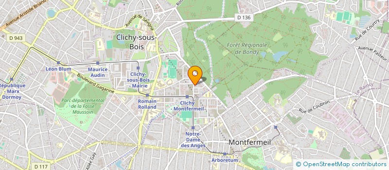 localisation de l'entreprise ASSOCIATION CULTURELLE FRANCO-MAROCAINE PAIX ET NON VIOLENCE à CLICHY-SOUS-BOIS