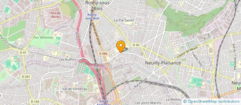 localisation de l'entreprise ASSOCIATION CULTURELLE ISRAELITE DE ROSNY SOUS BOIS NEUILLY PLAISANCE à ROSNY-SOUS-BOIS