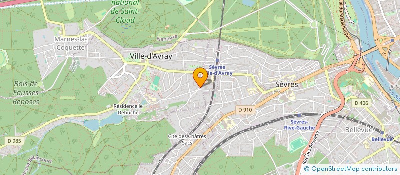 localisation de l'entreprise ASSOCIATION CULTURELLE ISRAELITE DE VILLE-D'AVRAY BETH LOUBAVITCH  VILLE-D'AVRAY