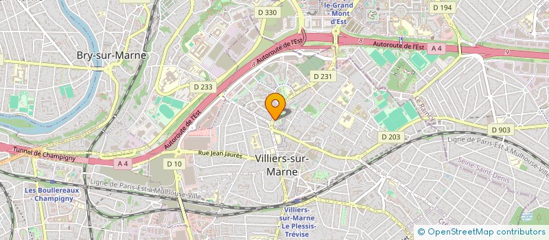 localisation de l'entreprise ASSOCIATION CULTURELLE KUERDOS DE ATAR  VILLIERS-SUR-MARNE