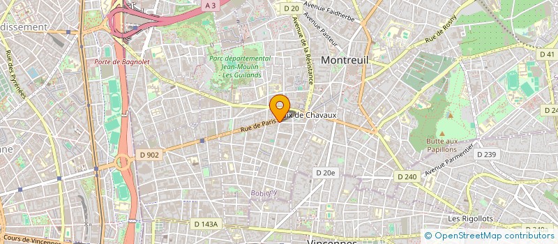 localisation de l'entreprise ASSOCIATION CULTURELLE LA GIRANDOLE à MONTREUIL