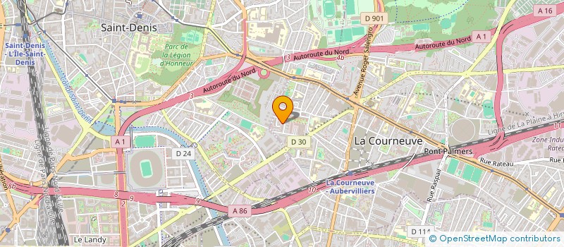 localisation de l'entreprise ASSOCIATION CULTURELLE LES DIAMANTS NOIRS -A-C-D-N à LA COURNEUVE