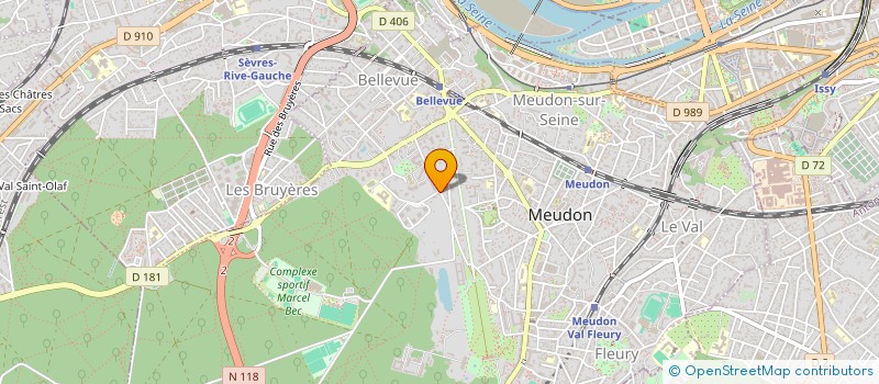 localisation de l'entreprise ASSOCIATION CULTURELLE PARIS EN SEINE  MEUDON
