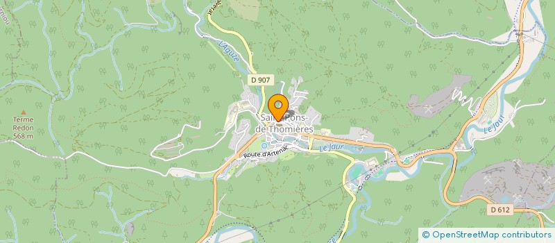 localisation de l'entreprise ASSOCIATION CULTURELLE POUR LA VALORISATION DU PATRIMOINE MARBRIER DU PAYS DE SAINT-PONAIS (VPM) à SAINT-PONS-DE-THOMIERES