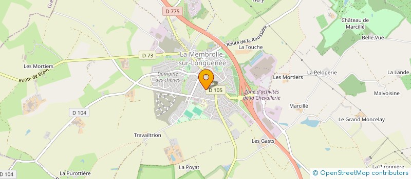 localisation de l'entreprise ASSOCIATION CULTURELLE QUILOMBO CARIOCA  LONGUENEE-EN-ANJOU