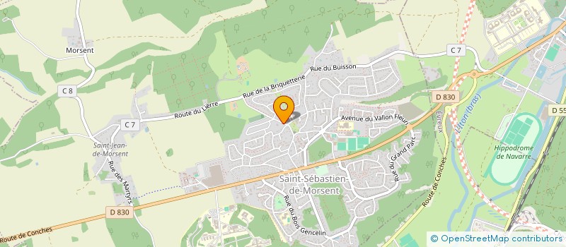 localisation de l'entreprise ASSOCIATION CULTURELLE SAINT SEBASTIEN  SAINT-SEBASTIEN-DE-MORSENT