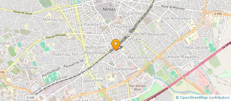 localisation de l'entreprise ASSOCIATION CULTURELLE TOUCOULEUR DE NIMES  NIMES