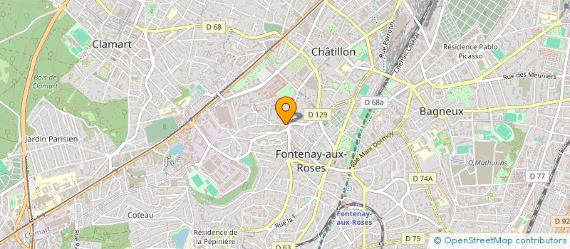 localisation de l'entreprise ASSOCIATION CULTURELLE TRADITIONNELLE DES REGIONS D OUTRE MER MADRAS 97 à FONTENAY-AUX-ROSES