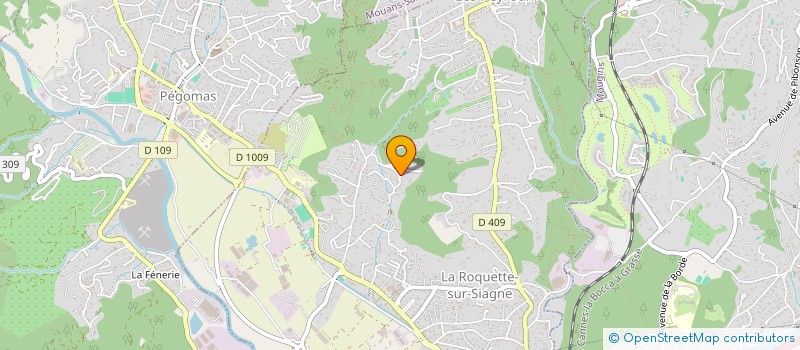 localisation de l'entreprise ASSOCIATION CULTURELLLE DU VAL DE SIAGNE  LA ROQUETTE-SUR-SIAGNE