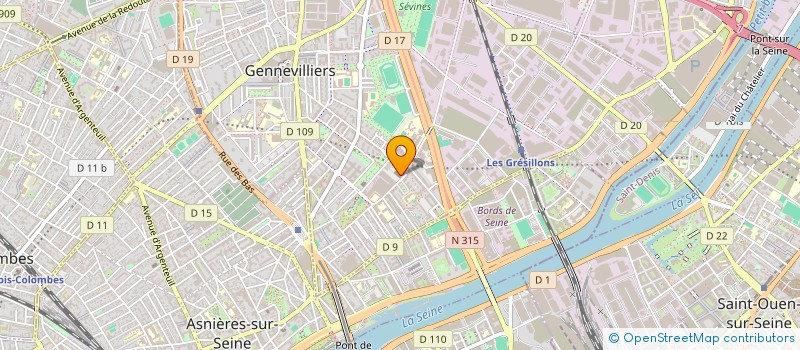 localisation de l'entreprise ASSOCIATION CULTURES ET LUMIERES à GENNEVILLIERS