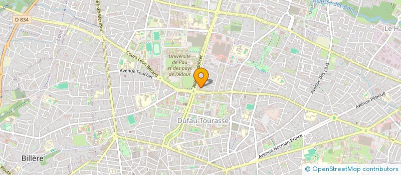 localisation de l'entreprise ASSOCIATION CULTURES LIGNO CELLULOSIQUES DU SUD OUEST à PAU