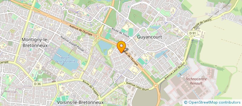 localisation de l'entreprise ASSOCIATION CYCLO RAIDS GUYANCOURT  GUYANCOURT