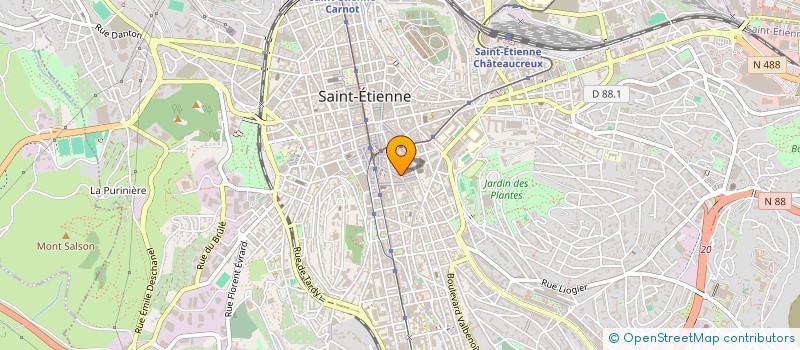 localisation de l'entreprise ASSOCIATION D'ACCES A L'ART ET A LA CULTURE ( ADAC )  SAINT-ETIENNE