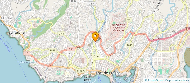 localisation de l'entreprise ASSOCIATION D ACCOMPAGNEMENT DES PERSONNES EN DIFFICULTES D INSERTION EN MARTINIQUE (A.A.P.D.I.M)  FORT-DE-FRANCE