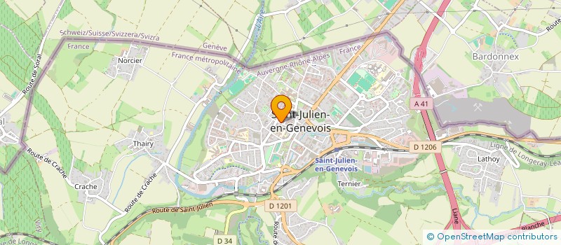 localisation de l'entreprise ASSOCIATION D'ACTION CULTURELLE ET SOCIALE DE SAINT-JULIEN à SAINT-JULIEN-EN-GENEVOIS