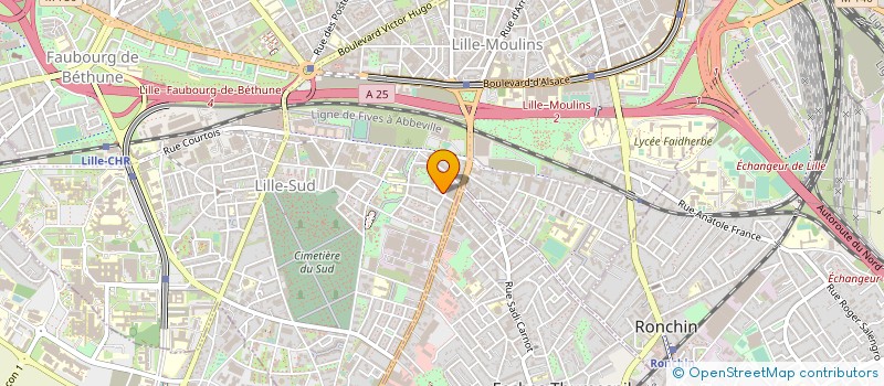 localisation de l'entreprise ASSOCIATION D'ACTION SOCIALE ET MEDICO SOCIALE DES HAUTS-DE-FRANCE à LILLE