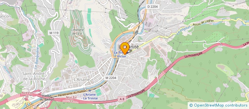 localisation de l'entreprise ASSOCIATION D AIDE A DOMICILE à LA TRINITE