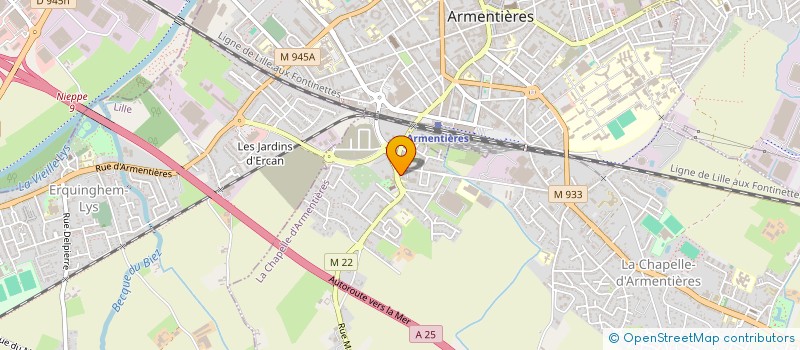 localisation de l'entreprise ASSOCIATION D'AIDE A DOMICILE DE LA CHAPELLE D'ARMENTIERES AFEJI  LA CHAPELLE-D'ARMENTIERES