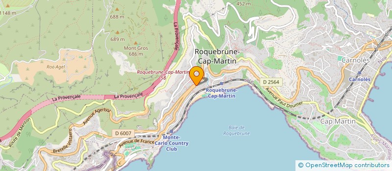 localisation de l'entreprise ASSOCIATION D'AIDE A L'AS MONACO VOLLEY-BALL à ROQUEBRUNE-CAP-MARTIN