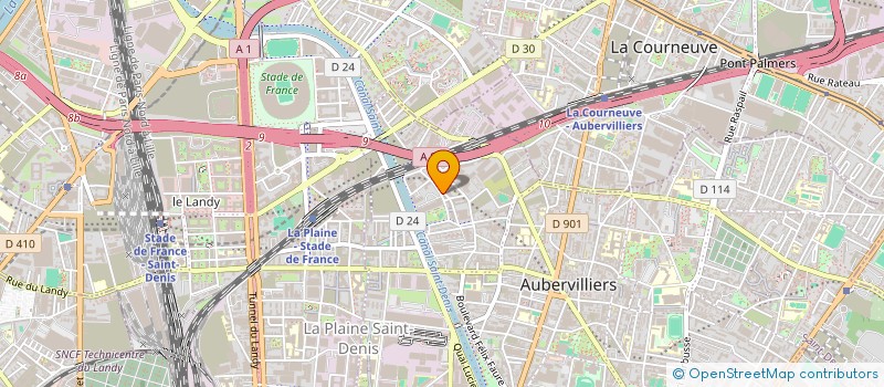 localisation de l'entreprise ASSOCIATION D'AIDE A L'INSERTION SOCIO ECONOMIQUE DES IVOIRENS DE LA DIASPORA-SNJD (AIS-SNJD) à AUBERVILLIERS