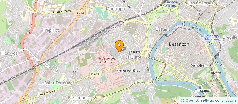 localisation de l'entreprise ASSOCIATION D'AIDE AUX DETENUS DE LA MAISON D'ARRET DE BESANCON  BESANCON