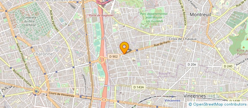 localisation de l'entreprise ASSOCIATION D'AIDE AUX FORMATIONS ET D'ORIENTATION DES JEUNES SANS PAPIERS à MONTREUIL
