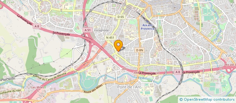 localisation de l'entreprise ASSOCIATION D AIDE ET D ASSISTANCE SCOLAIRE PERI SCOLAIRE ET LE SOUTIEN AUX PERSONNES HANDICAPEES A AIX EN PROVENCE ET L à AIX-EN-PROVENCE