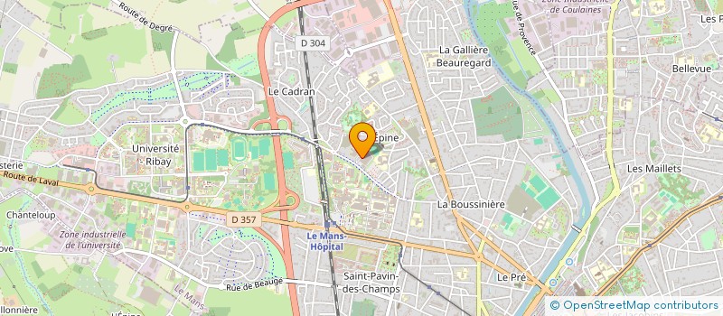 localisation de l'entreprise ASSOCIATION D AIDE ET DE SOUTIEN AUX MALADES  LE MANS