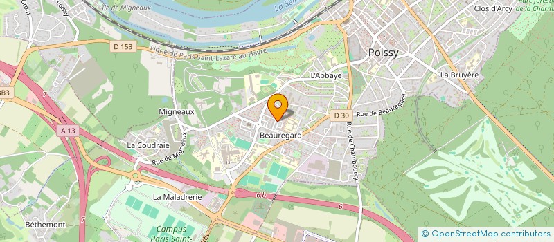 localisation de l'entreprise ASSOCIATION D'AIDE HUMANITAIRE AYO AYO  POISSY