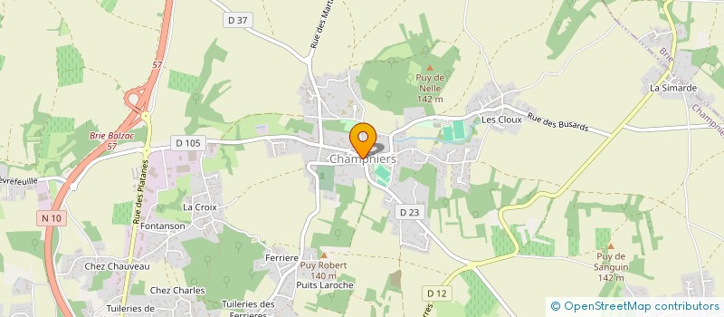 localisation de l'entreprise ASSOCIATION D'AIKI JUJUTSU TAKEDA RYU DE CHAMPNIERS (AATC) à CHAMPNIERS