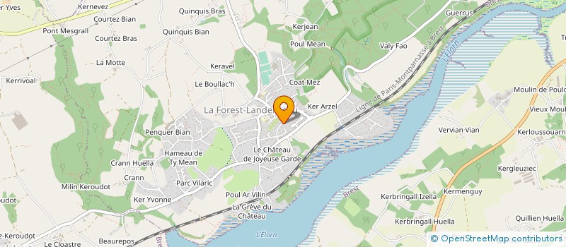 localisation de l'entreprise ASSOCIATION D AIKIDO DE GUIPAVAS à LANDERNEAU
