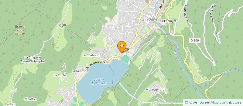 localisation de l'entreprise ASSOCIATION D'ALLEVARD ET DE SON CANTON POUR LA PECHE ET LA PROTECTION DU MILIEU AQUATIQUE  ALLEVARD