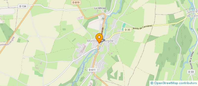 localisation de l'entreprise ASSOCIATION D'ANCIENS COMBATTANTS DE MONTREUIL L'ARGILLE ET DE SAINT DENIS D'ANGERONS  MONTREUIL-L'ARGILLE