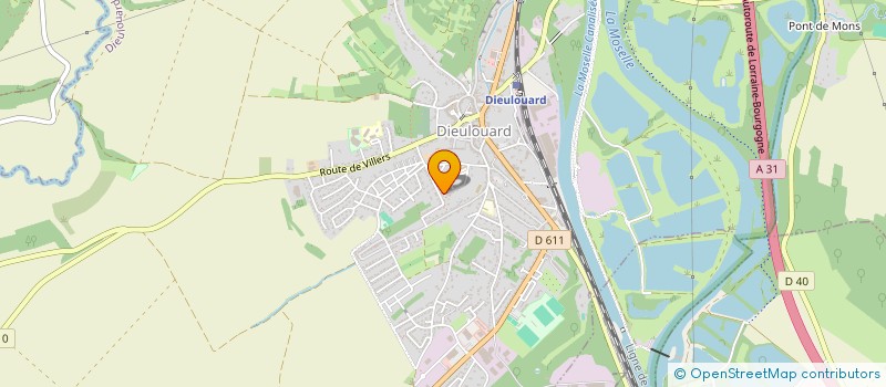 localisation de l'entreprise ASSOCIATION D'ANCIENS COMBATTANTS DES COMMUNES DE DIEULOUARD/BELLEVILLE AMCVG  DIEULOUARD