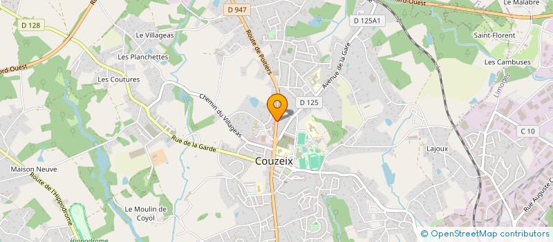 localisation de l'entreprise ASSOCIATION D'ANIMATION CULTURELLE DE COUZEIX à COUZEIX