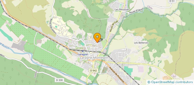 localisation de l'entreprise ASSOCIATION D'ANIMATION CULTURELLE MUSICALE PLATINE 05  LARAGNE-MONTEGLIN